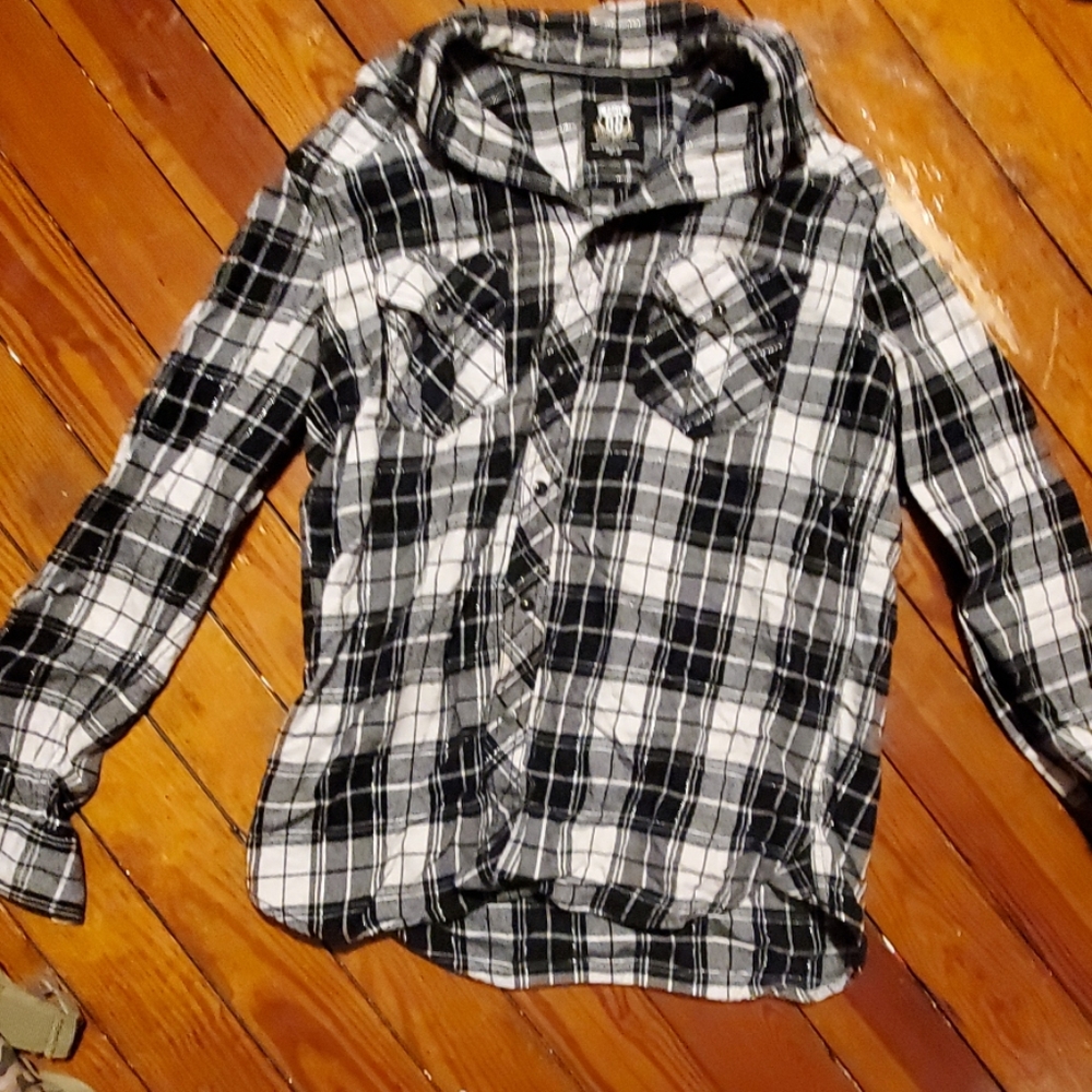 Plaid button down